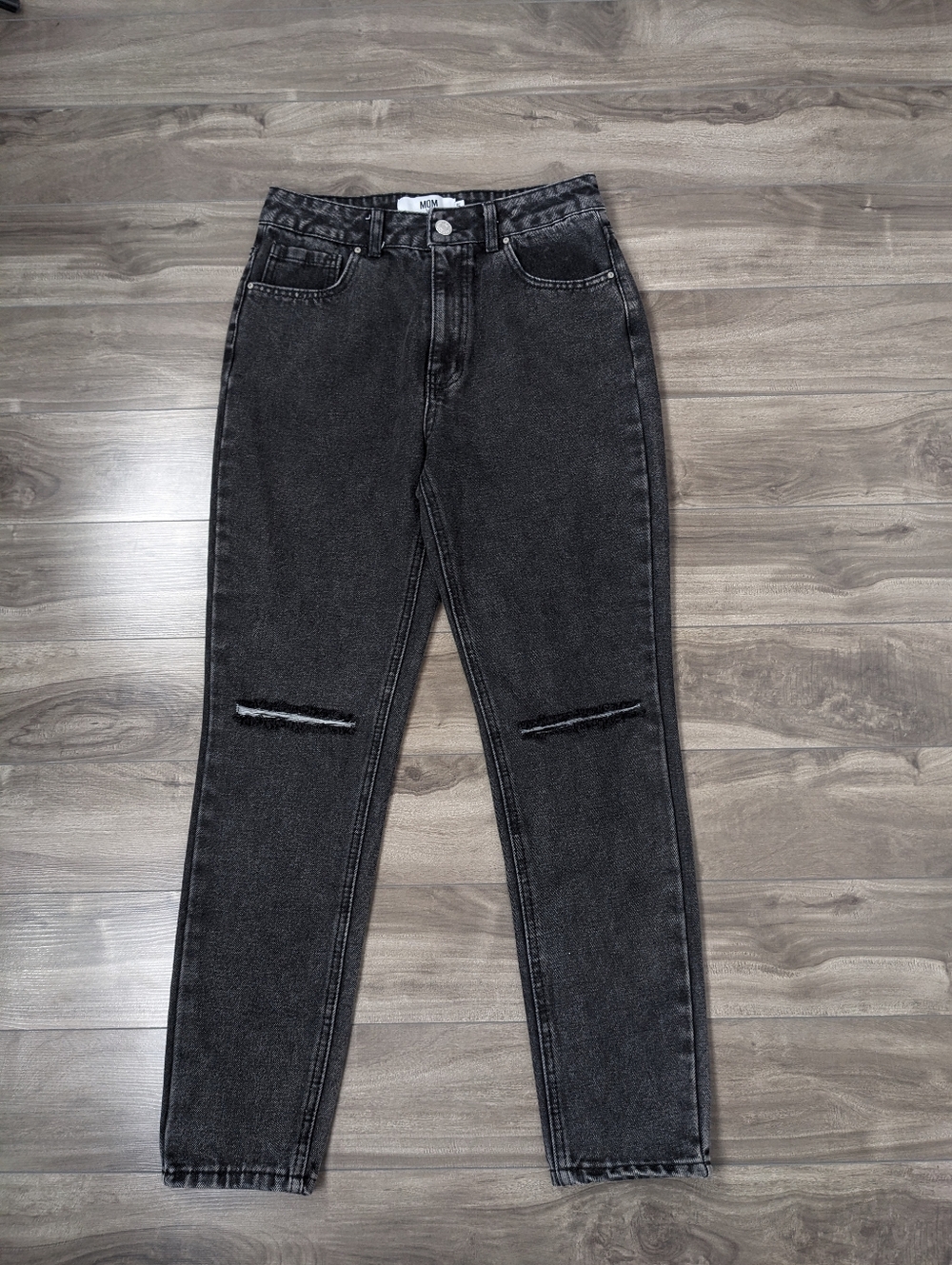 Urban Planet Refuge Women's Mom Jeans Washed Black Size 5